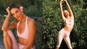 Alessandra Ambrósio pratica yoga em Saint-Tropez durante férias em família: ‘Manhãs tranquilas’