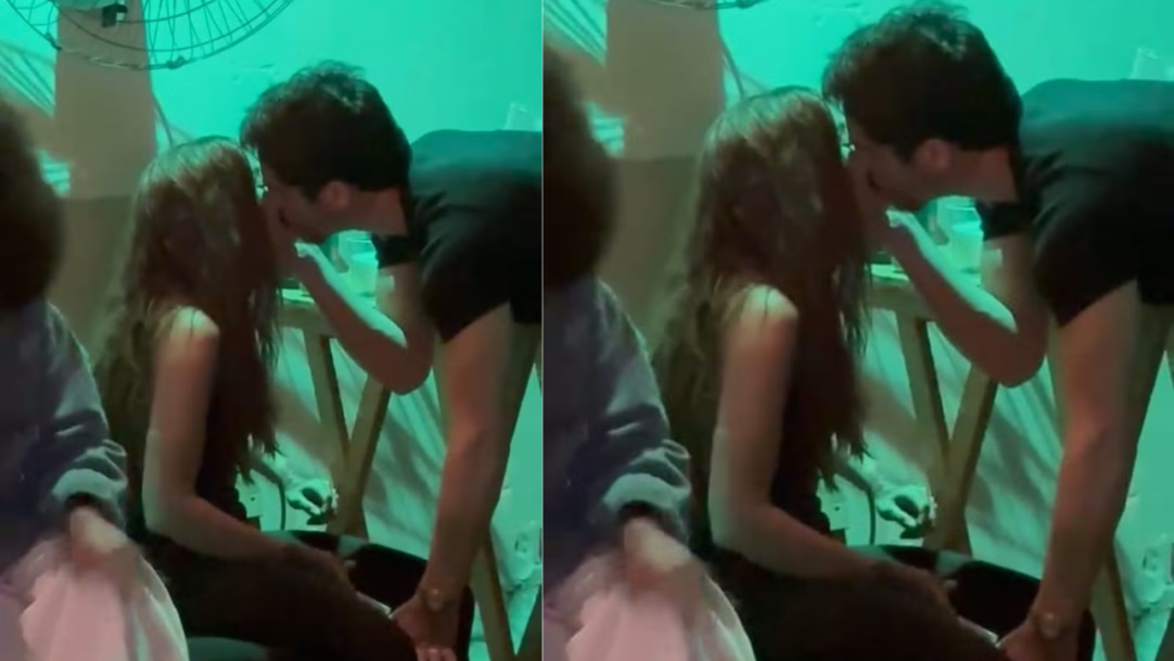 Anitta e Danilo Mesquita são flagrados aos beijos em bar do Rio