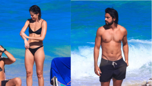 Agatha Moreira e Rodrigo Simas curtem manhã de praia em clima de romance no Rio