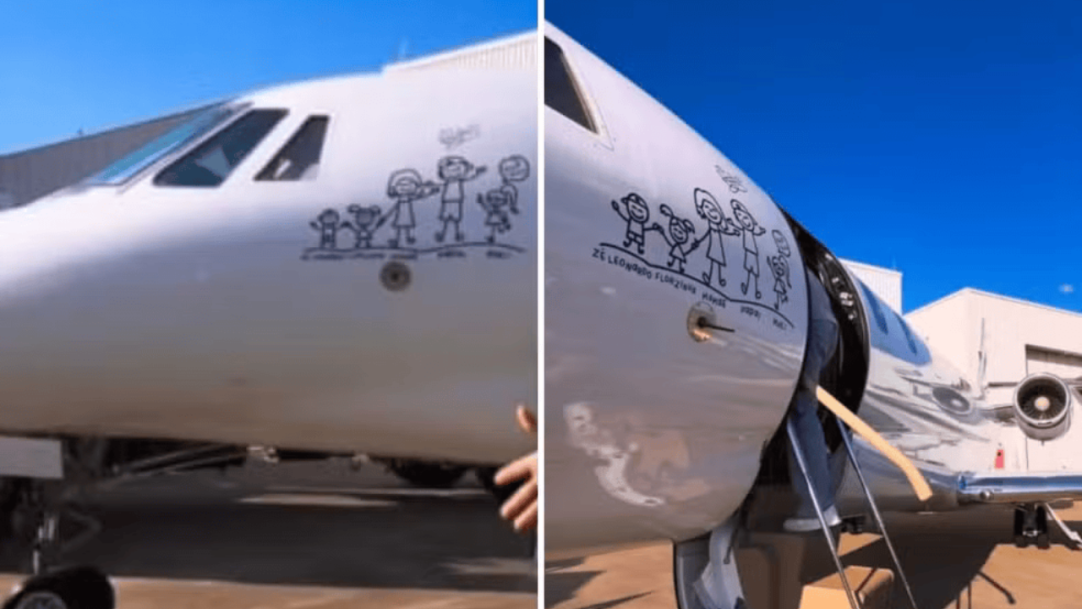 Zé Felipe personaliza novo avião de R$ 35 milhões com nomes de Virginia e dos filhos