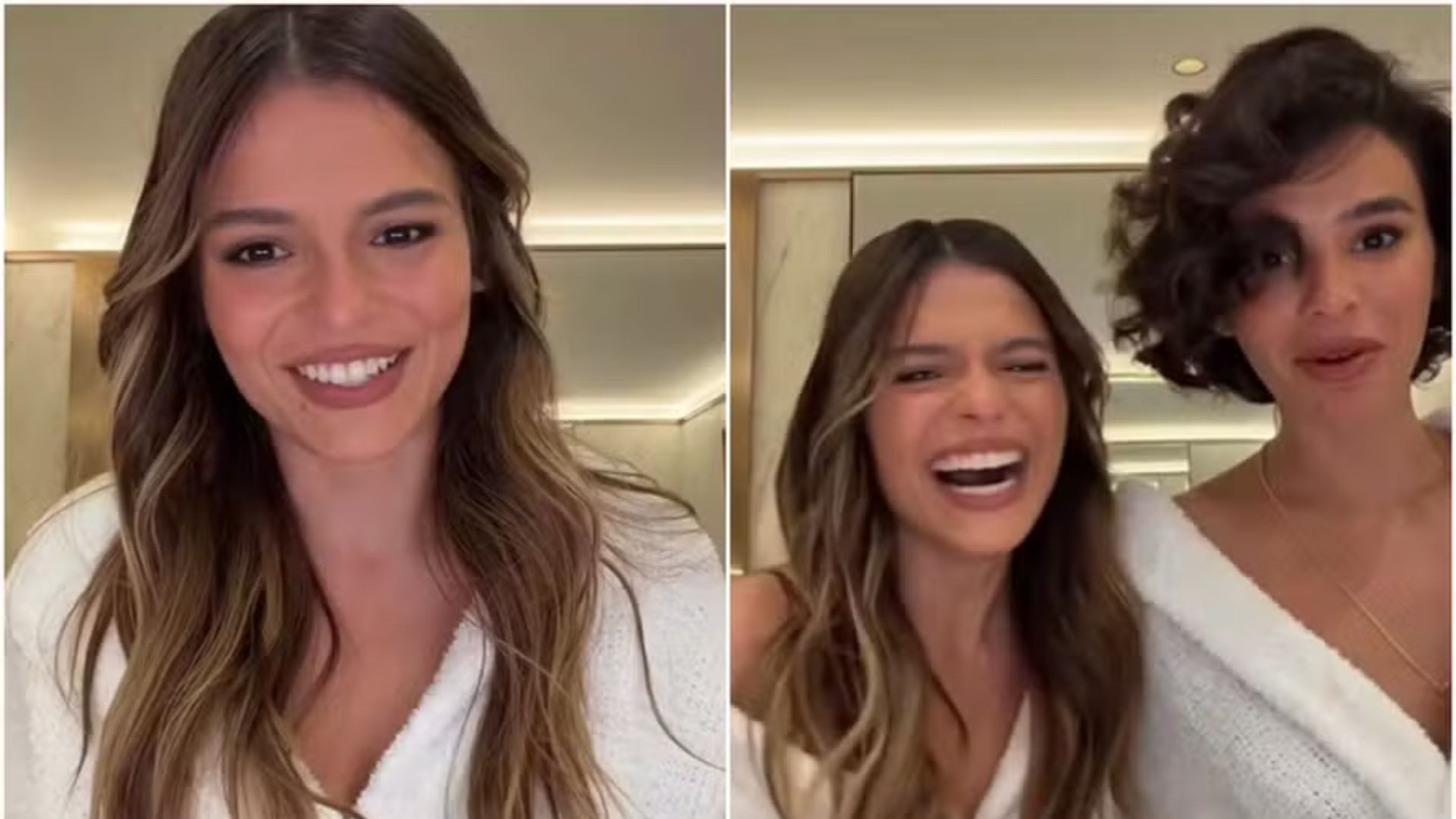 Luana Marquezine supera timidez para gravar ao lado da irmã e celebra primeiro trabalho antes de evento