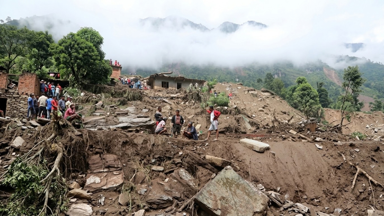 Deslizamento de terra de grandes proporções atinge região no Nepal