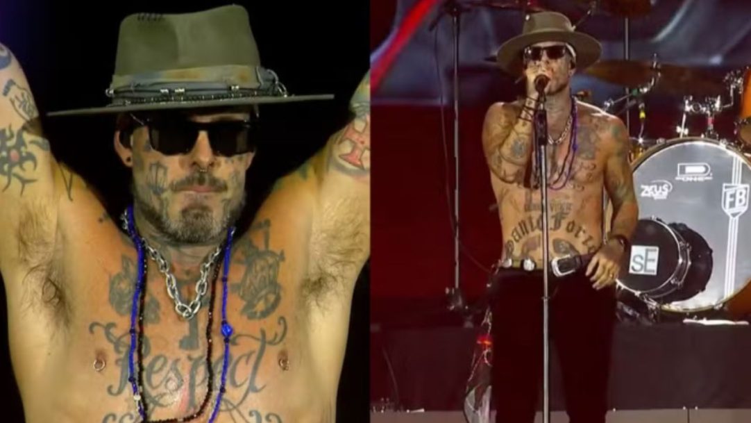 Tico Santa Cruz tira a camisa em show e exibe novo físico após perder 20 kg