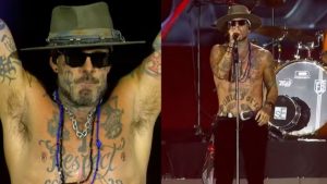 Tico Santa Cruz tira a camisa em show e exibe novo físico após perder 20 kg