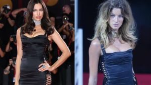 Irina Shayk aposta em look inspirado em Gisele Bündchen em Veneza