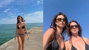 Thaila Ayala aproveita verão europeu na Itália com a mãe e exibe look de biquíni