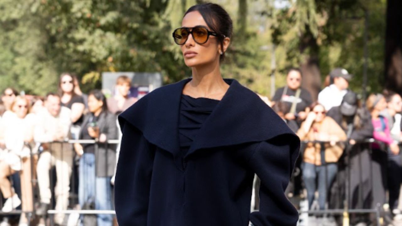 Silvia Braz marca presença na primeira fila do desfile da Ferragamo em Milão