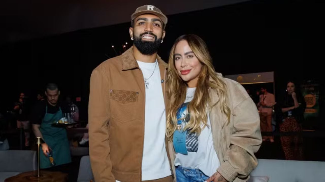 Gabigol e Rafaella, irmã de Neymar, surgem juntos em aparição rara