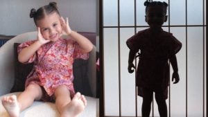 Amanda Kimberlly encanta ao mostrar Helena, filha de Neymar, de kimono no Japão