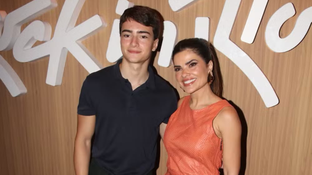 Vanessa Giácomo faz aparição rara com filho durante o Rock in Rio