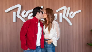 Giovanna Ewbank e Bruno Gagliasso aproveitam o primeiro dia do Rock in Rio