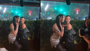 Demi Lovato e Pabllo Vittar se encontram em restaurante no Rio de Janeiro
