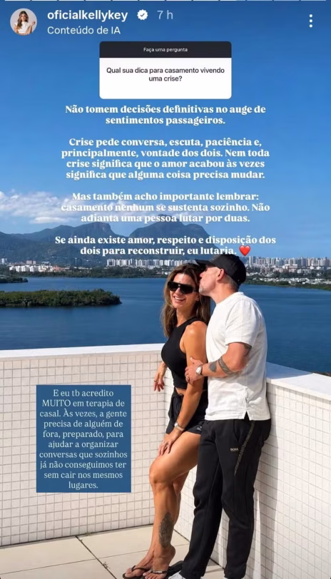 Kelly Key aborda desafios do casamento e dá conselhos sobre crise conjugal