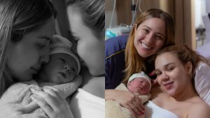 Mari Fernandez e Julia Ribeiro derretem a web ao revelar o rosto da filha pela primeira vez; veja
