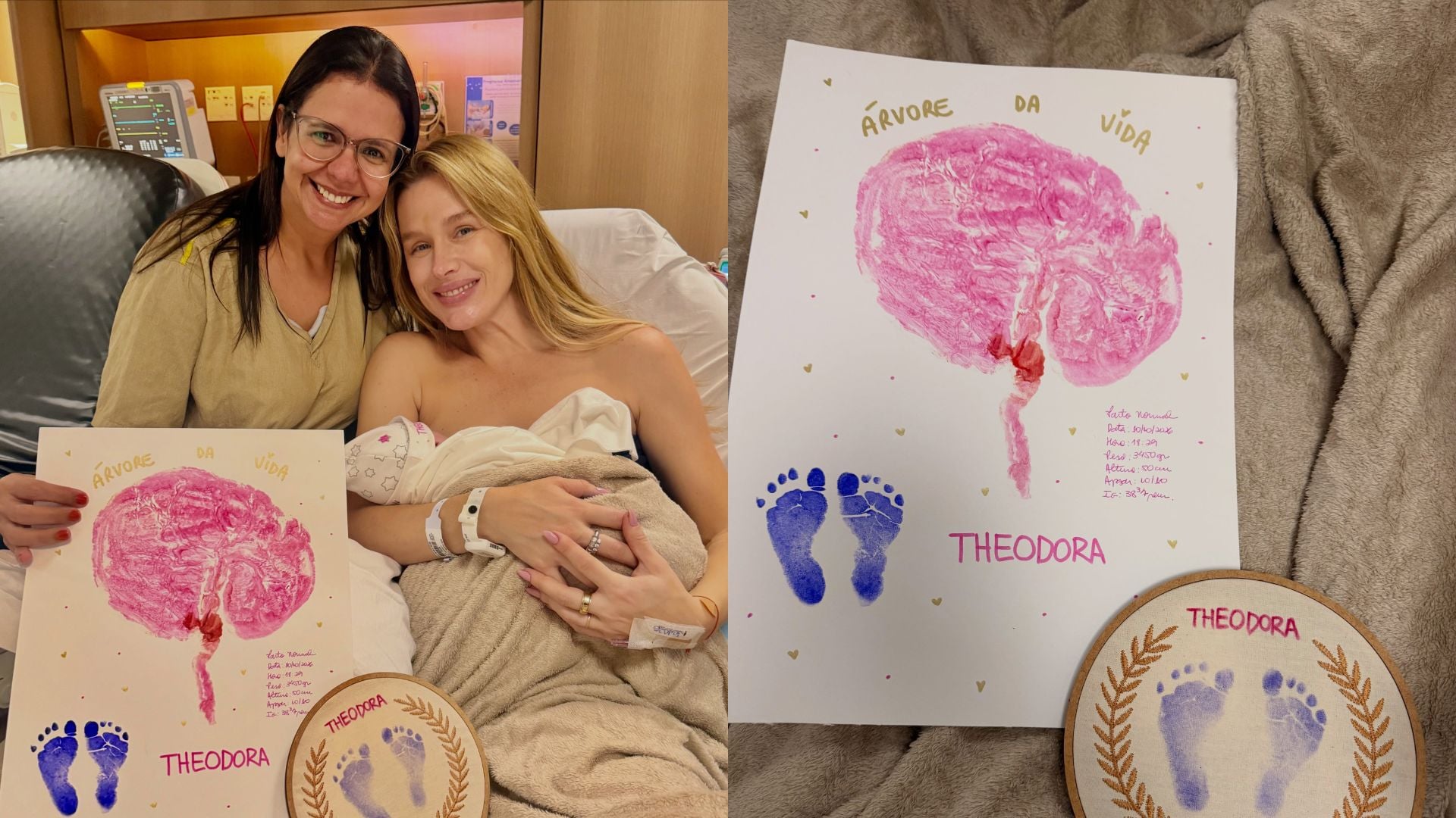 Fiorella Mattheis dá à luz terceira filha e anuncia o nome da bebê
