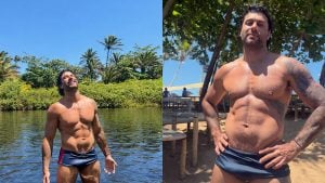 Jesus Luz rouba a cena ao posar em praia da Bahia e arranca suspiros da web: ‘Lugar abençoado’