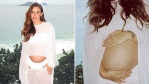 Bruna Biancardi exibe barrigão da gestação em novo ensaio com Neymar