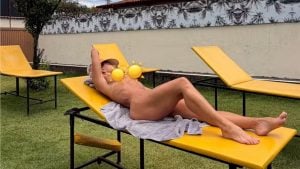 Poliana Rocha surpreende seguidores ao surgir fazendo topless para manter o “bronze em dia”