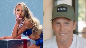 Candice Swanepoel ‘se embrulha pra presente’ e agita boatos de romance com Tom Brady