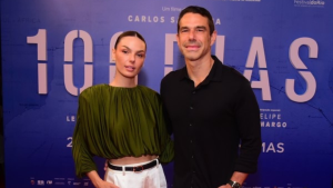 Isis Valverde e Marcus Buaiz chamam a atenção pelos looks estilosos no Festival do Rio