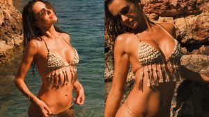 Alessandra Ambrosio aproveita dia de praia para se refrescar e brinca: “Modo onda de calor”