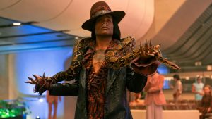 Billy Porter surge como Magno Stift, o estilista dos tributos, em Jogos Vorazes: Amanhecer na Colheita