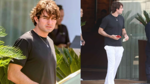 Conor Kennedy chega ao Brasil para casamento com Giulia Be e é flagrado ao deixar hotel