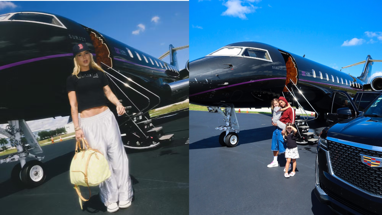 Após término com Vini Jr., Virginia Fonseca viaja com Zé Felipe e os três filhos para Miami