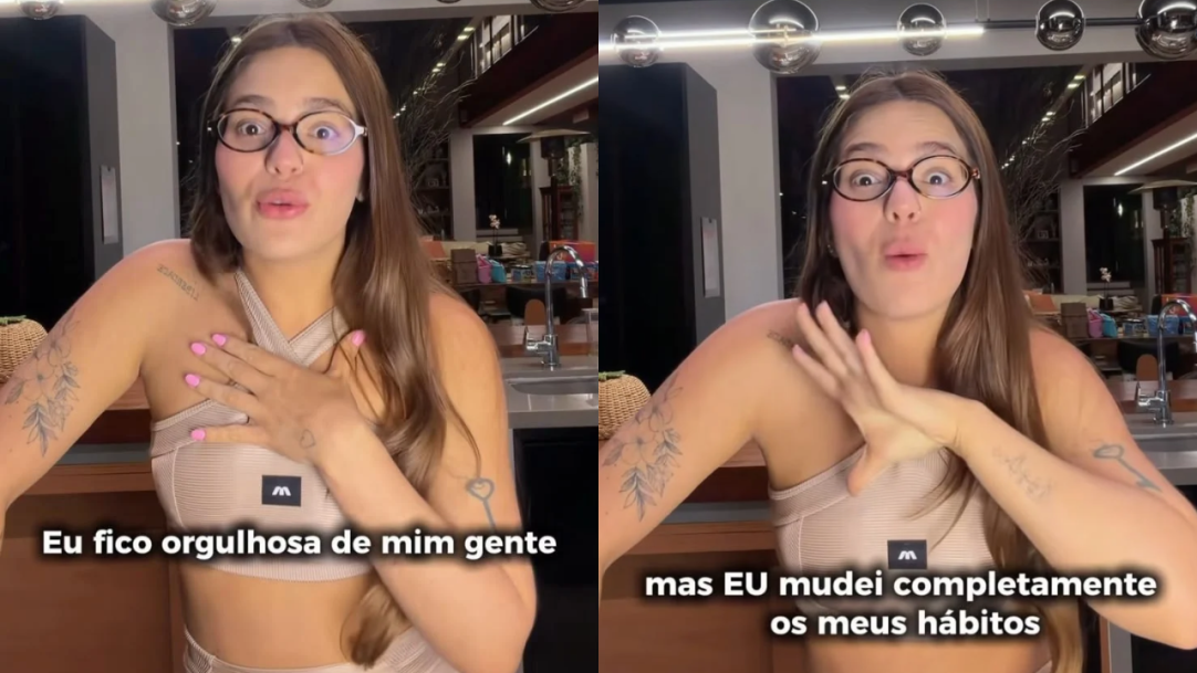 Viih Tube compara fotos do corpo antes e depois e explica motivo do emagrecimento