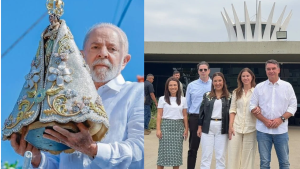 Lula e Flávio Bolsonaro vão a missas em Brasília no feriado de Nossa Senhora Aparecida